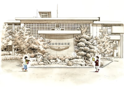 5月12日発売のゲッサン6月号からスタートする新連載「MIX」予告カット。