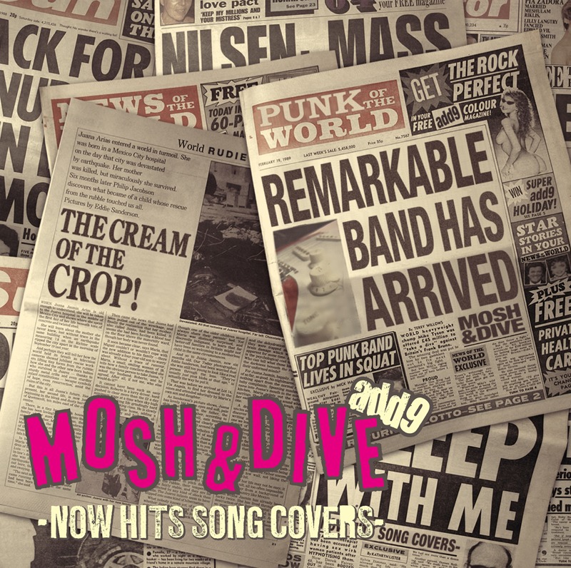「MOSH & DIVE -NOW HITS SONG COVERS-」ジャケット。