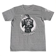 「KOSEI TAKEDA（五代目武装戦線頭 武田好誠）クローズ＆WORST」Tシャツのグレー。