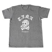 「T.F.O.A クローズ＆WORST」Tシャツのグレー×ホワイト。