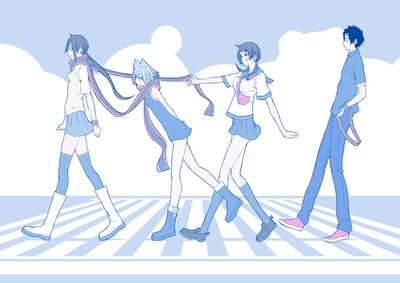 「夜桜四重奏～ヨザクラカルテット～」12巻の告知カット。