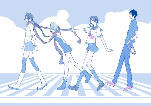 「夜桜四重奏～ヨザクラカルテット～」12巻の告知カット。