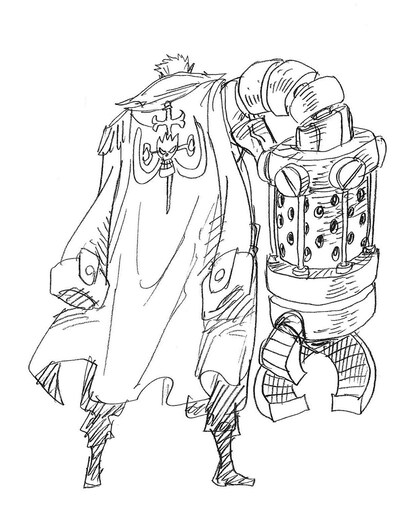 映画「ONE PIECE FILM Z」の特報映像に映し出されるキャラクターのラフ画。(C)尾田栄一郎／2012「ワンピース」製作委員会