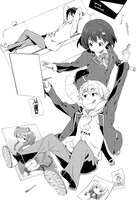 月刊電撃マオウ6月号に収録されている、いみぎむる「この美術部には問題がある！」の扉イラスト。