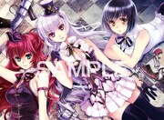 高殿×椋本「銃姫」3巻、3美少女の原画を抽選で100名に