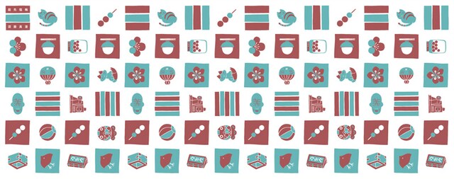 コミックビーム6月号に付属する須藤真澄「庭先塩梅」手ぬぐい。