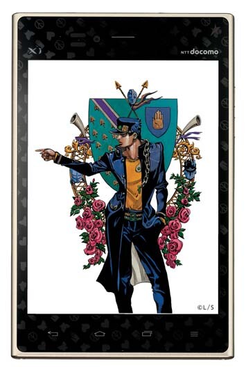 「L－06D JOJO」サンプル画面。(C)荒木飛呂彦＆LUCKY LAND COMMUNICATIONS／集英社