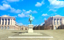 「CRベルサイユのばら 薔薇の運命」通常モード背景。 (C) 池田理代子プロダクション