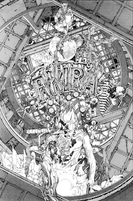 「大友克洋GENGA展」用に制作されたコラージュ作品。(C)MASHROOM 2012(C)Kosuke Kawamura 2012