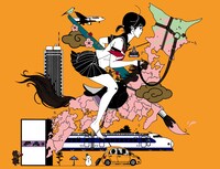 中村佑介によるイラスト。