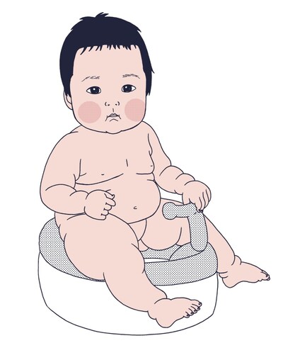 「はるまき日記　偏愛的育児エッセイ」の表紙に使用される予定のイラスト。