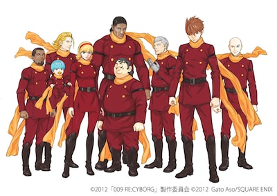 麻生我等による「009 RE:CYBORG」のコミカライズ連載カット。