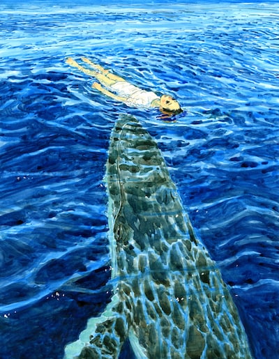 画集「海獣とタマシイ」収録予定作品の一部。