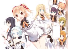 七月隆文原作、りすまい作画「俺がお嬢様学校に「庶民サンプル」として拉致られた件」カット。