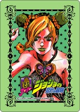 対象商品を2個買うと1枚プレゼントされる「ジョジョ25周年」メモリアルカードのうち1種。※対象商品は店舗によって異なる。(C)荒木飛呂彦&LUCKY LAND COMMUNICATIONS/集英社