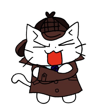 そにしけんじの新連載「猫探偵」カット。
