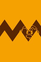 ギザギザ模様のポストカード。