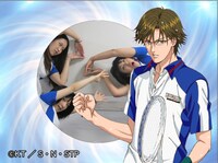 「新テニスの王子様」デジタルカメラのフレームの1種。(C)許斐 剛／集英社・NAS・新テニスの王子様プロジェクト