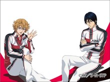 「新テニスの王子様」デジタルカメラのフレームの1種。(C)許斐 剛／集英社・NAS・新テニスの王子様プロジェクト