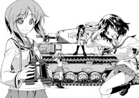 コミカライズ版「ガールズ＆パンツァー」のカット。
