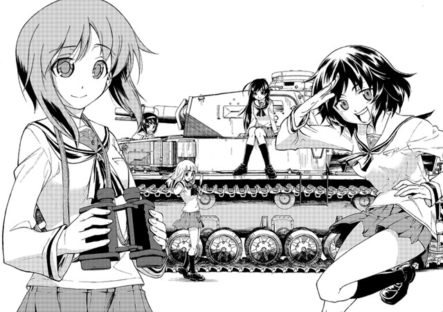 コミカライズ版「ガールズ＆パンツァー」のカット。