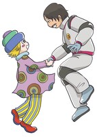 青木俊直作画による「コミック星新一 意気投合」のカット。「意気投合」（新潮文庫刊『ボッコちゃん』所収）(C)1964 星ライブラリ／新潮社