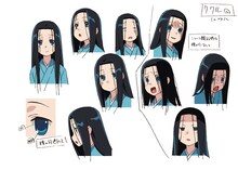 暗落亭苦来（あんらくていくくる）のキャラクター設定画。(C)久米田康治・ヤス・講談社／女子落語協会