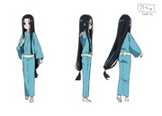 暗落亭苦来（あんらくていくくる）のキャラクター設定画。(C)久米田康治・ヤス・講談社／女子落語協会