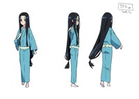 暗落亭苦来（あんらくていくくる）のキャラクター設定画。(C)久米田康治・ヤス・講談社／女子落語協会