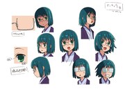 空琉美遊亭丸京（くうるびゆうていがんきょう）のキャラクター設定画。(C)久米田康治・ヤス・講談社／女子落語協会