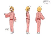 波浪浮亭木胡桃（はろうきていきぐるみ）のキャラクター設定画。(C)久米田康治・ヤス・講談社／女子落語協会