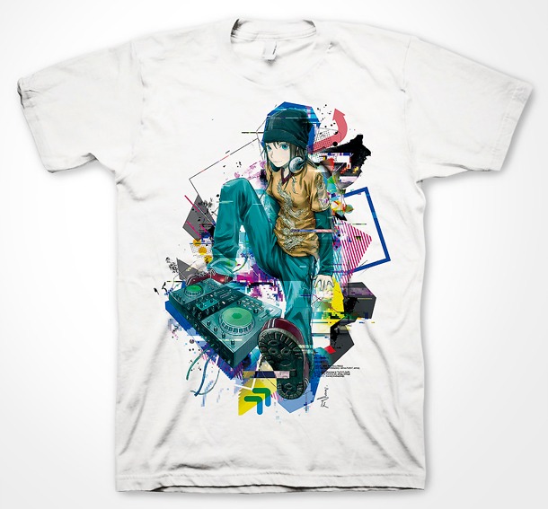 「CYBERNETIC SPACE 01」のために制作されたコラボTシャツ。