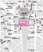 博多阪急への地図。