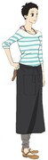 島尾六花のキャラクターデザイン。(C)2012 河内遙/祥伝社/アニメ「夏雪ランデブー」製作委員会