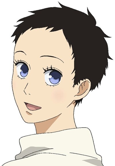 島尾六花のキャラクターデザイン。（C）2012 河内遙／祥伝社／アニメ「夏雪ランデブー」製作委員会