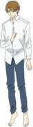 島尾篤のキャラクターデザイン。(C)2012 河内遙/祥伝社/アニメ「夏雪ランデブー」製作委員会