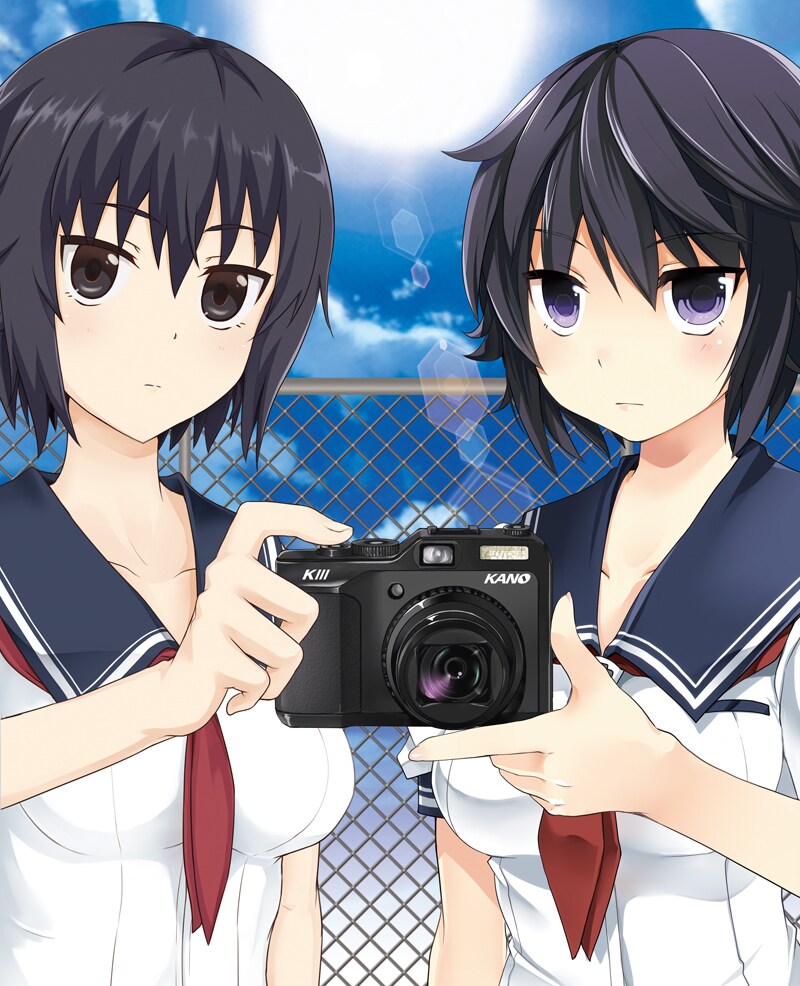 「フォトカノ」ダブルコミカライズのメインイラスト (C)2011 ENTERBRAIN, INC. Developed by DINGO Inc.