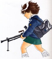 「高校球児ザワさん」の三島衛里子による新連載「私立ブルジョワ学院女子高等部・外部生物語」カット。三島はこれが女性誌初登場。