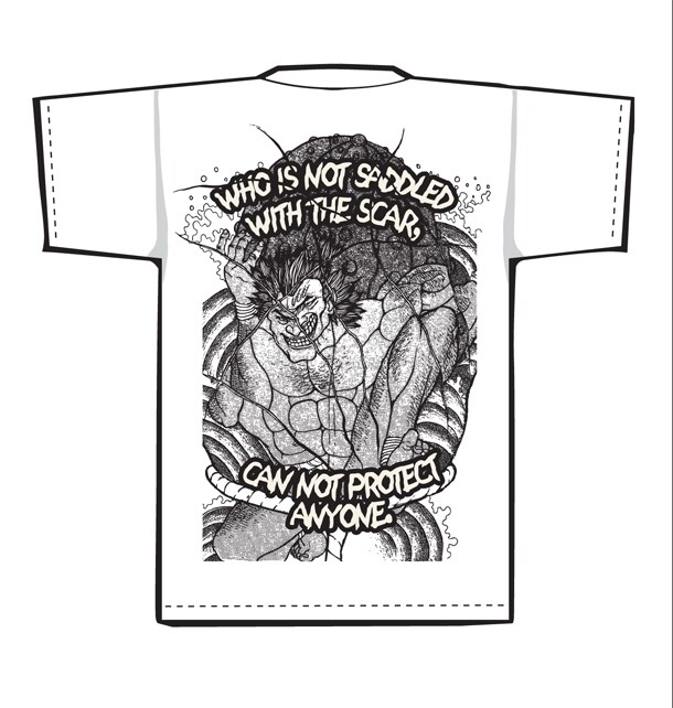 「“侠客立ち”Tシャツ」バック