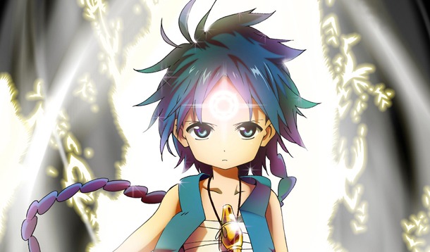 「創世」と題されたアニメキービジュアルの第1弾。なおサンデーでは、全身のビジュアルが公開されているので要チェックだ。