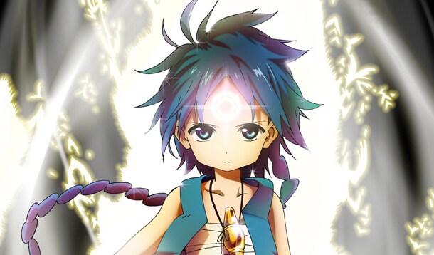 「創世」と題されたアニメキービジュアルの第1弾。なおサンデーでは、全身のビジュアルが公開されているので要チェックだ。
