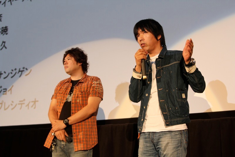 株式会社サンジゲン代表取締役の松浦裕暁（写真左）と、Production I.G代表取締役の石川光久。