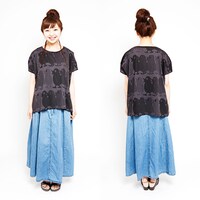 「よめムーンウォークカットソー」の灰。