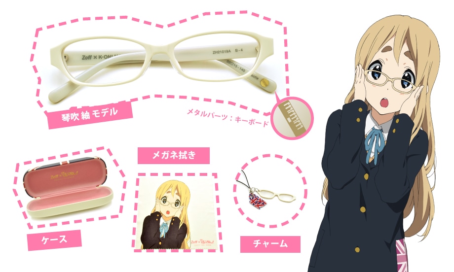 琴吹紬モデルのセット内容。(C)かきふらい・芳文社/桜高軽音部