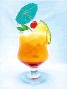 ノンアルコールのトロピカルカクテル「ワイキキビーチ」。