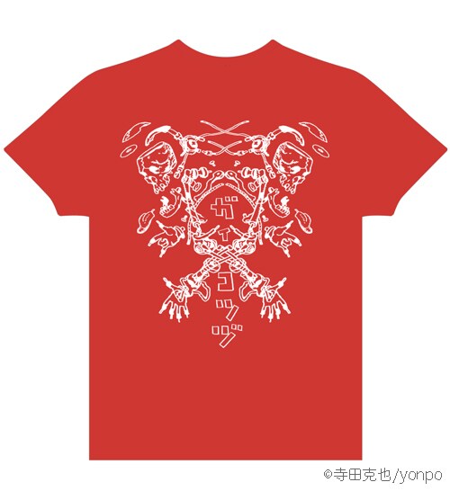 寺田克也の「バンドやろうぜ！」Tシャツ背面。