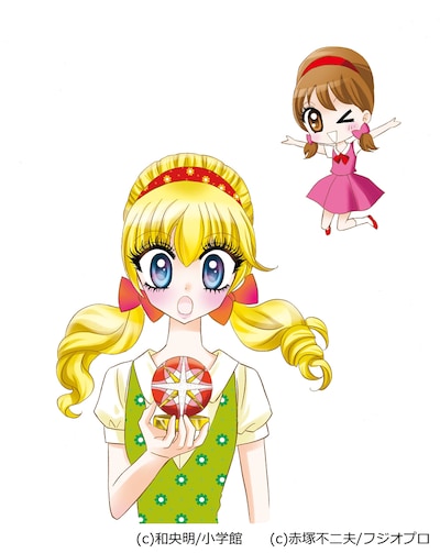 「姫ギャル♥パラダイス」と「映画 ひみつのアッコちゃん」のコラボマンガ「姫ギャル♥アッコちゃん」カット。