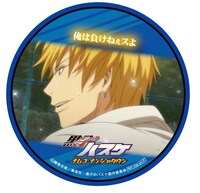 景品の缶バッジ。(C)藤巻忠俊/集英社・黒子のバスケ製作委員会