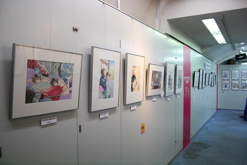 原画展の展示風景。