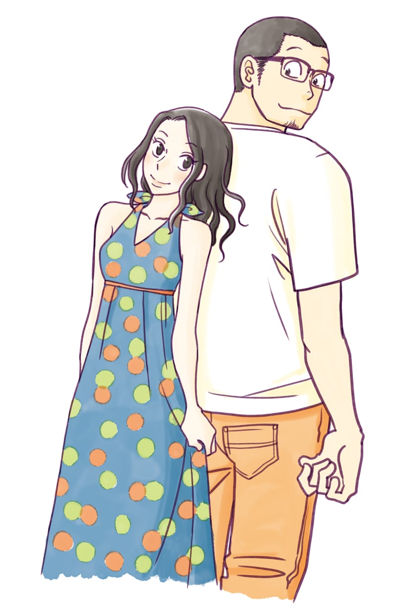 宇仁田ゆみ「よっけ家族」カット